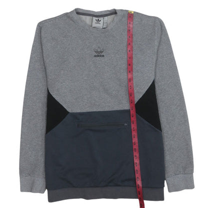 Mens UK Size L Adidas Grey Pullover Sweatshirt