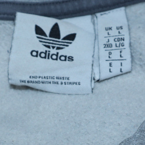Mens UK Size L Adidas Grey Pullover Sweatshirt