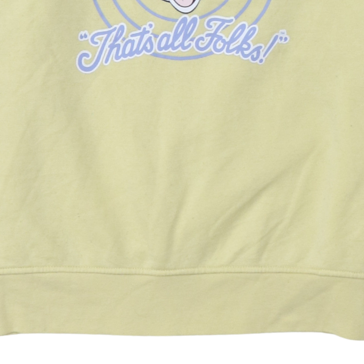 Womens UK Size S Looney Tunes Yellow Pullover Sweatshirt