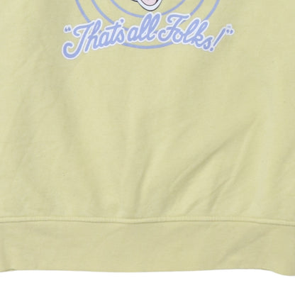 Womens UK Size S Looney Tunes Yellow Pullover Sweatshirt