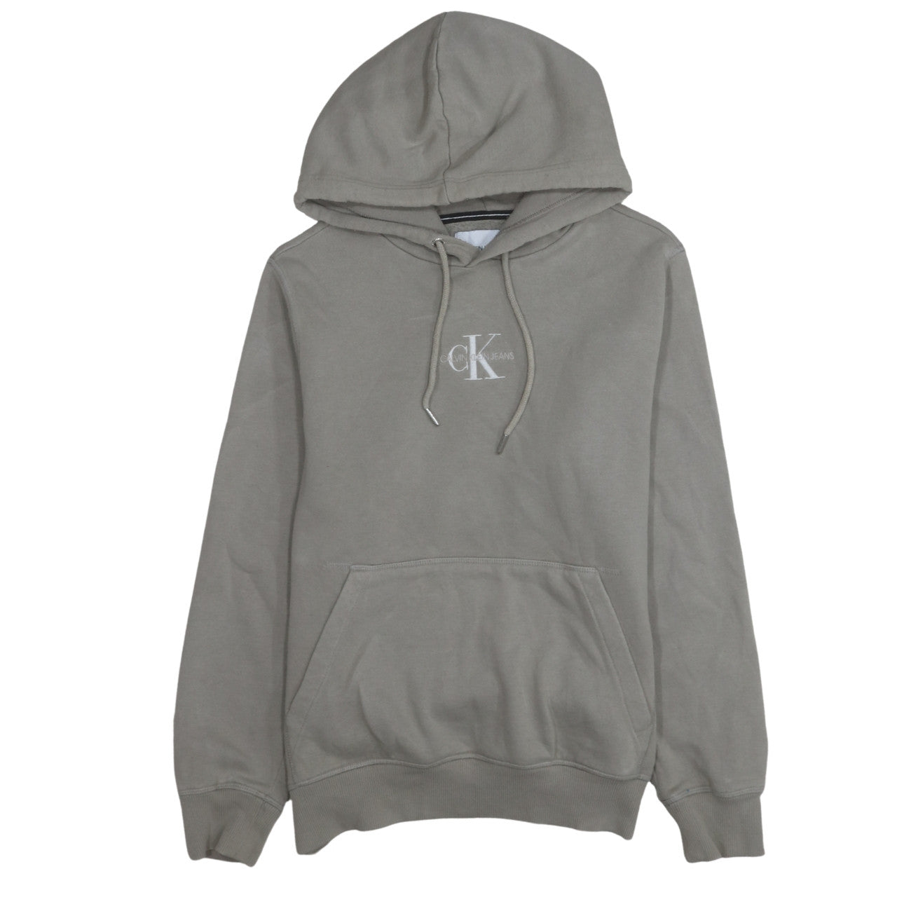 Mens UK Size M Calvin Klein Jeans Grey Pullover Hoodie