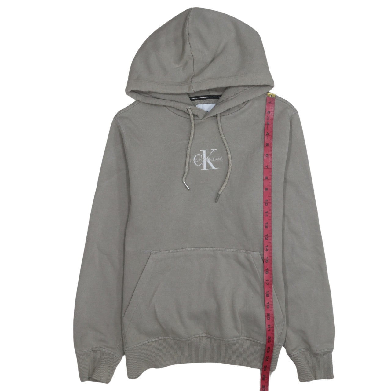 Mens UK Size M Calvin Klein Jeans Grey Pullover Hoodie