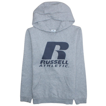 Russell Athletic Boys Grey Pullover Hoodie 15-16 Years Fleece Logo Sweatshirt