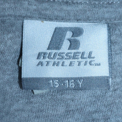 Russell Athletic Boys Grey Pullover Hoodie 15-16 Years Fleece Logo Sweatshirt