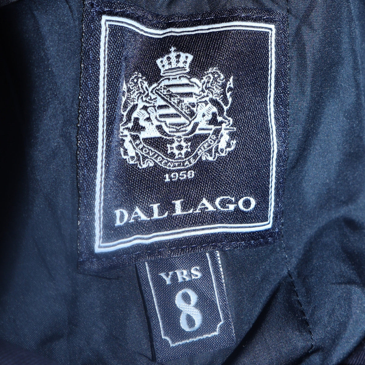 Dal Lago Boys Blue Hooded Parka Coat 8 Years Button Front Lined Jacket