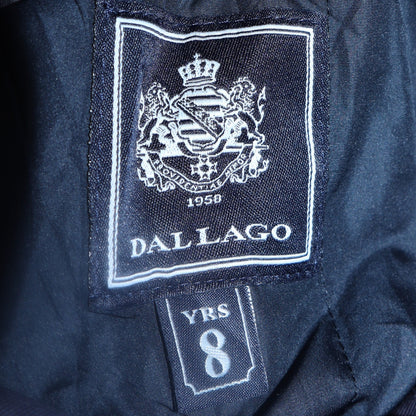 Dal Lago Boys Blue Hooded Parka Coat 8 Years Button Front Lined Jacket