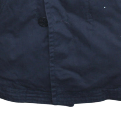 Dal Lago Boys Blue Hooded Parka Coat 8 Years Button Front Lined Jacket