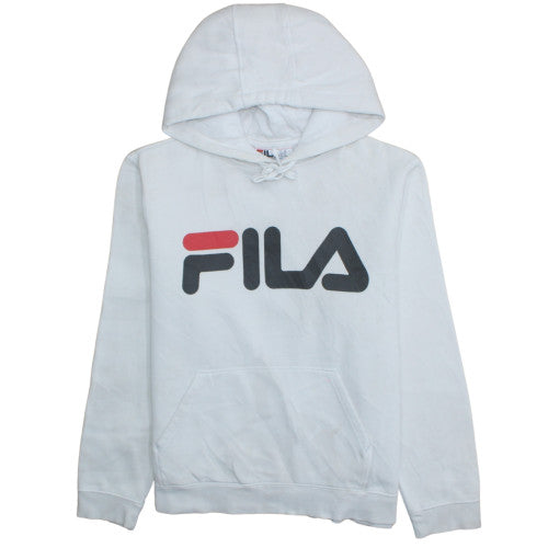 Mens UK Size M Fila White Pullover Hoodie
