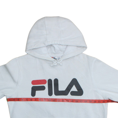 Mens UK Size M Fila White Pullover Hoodie