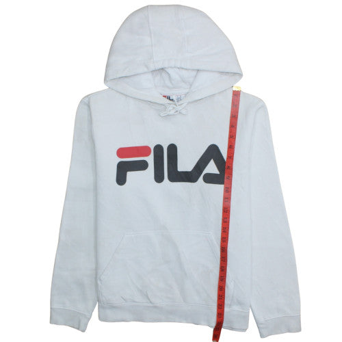Mens UK Size M Fila White Pullover Hoodie