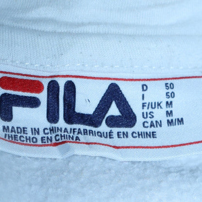 Mens UK Size M Fila White Pullover Hoodie