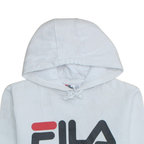 Mens UK Size M Fila White Pullover Hoodie