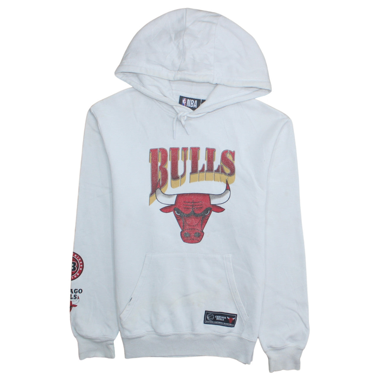 Mens UK Size S NBA White Pullover Hoodie