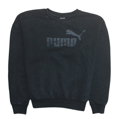 Womens UK Size M Puma Black Pullover Sweatshirt