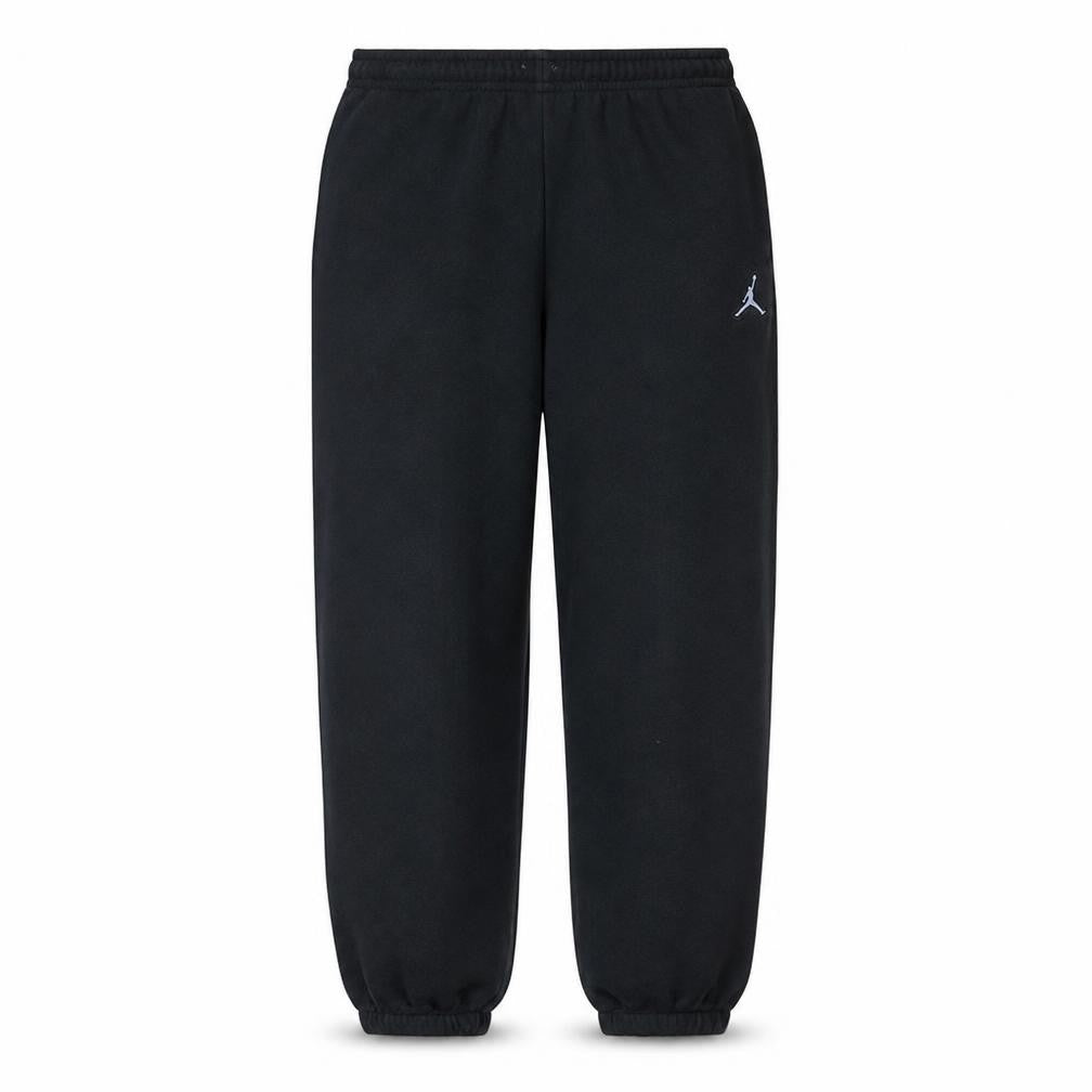 Front view of Jordan boys’ black fleece sweatpants 10 years regular fit activewear