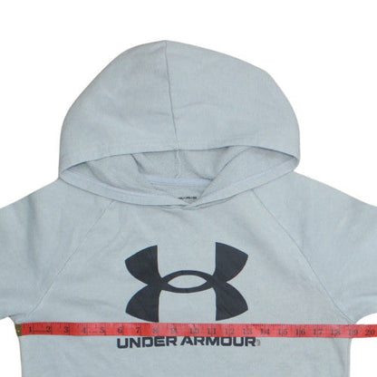 Under Armour Boys Grey ColdGear Hoodie VXL Pullover Fleece Sweatshirt
