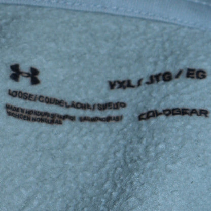 Under Armour Boys Grey ColdGear Hoodie VXL Pullover Fleece Sweatshirt