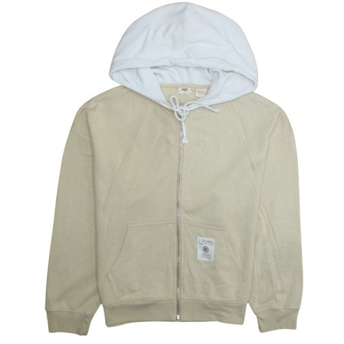 Womens UK Size S Levi's Beige Full Zip Hoodie