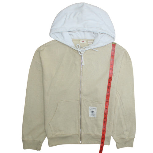 Womens UK Size S Levi's Beige Full Zip Hoodie