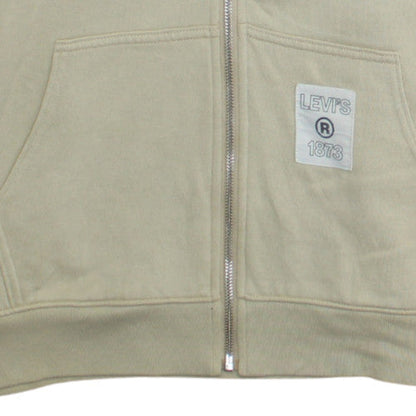 Womens UK Size S Levi's Beige Full Zip Hoodie