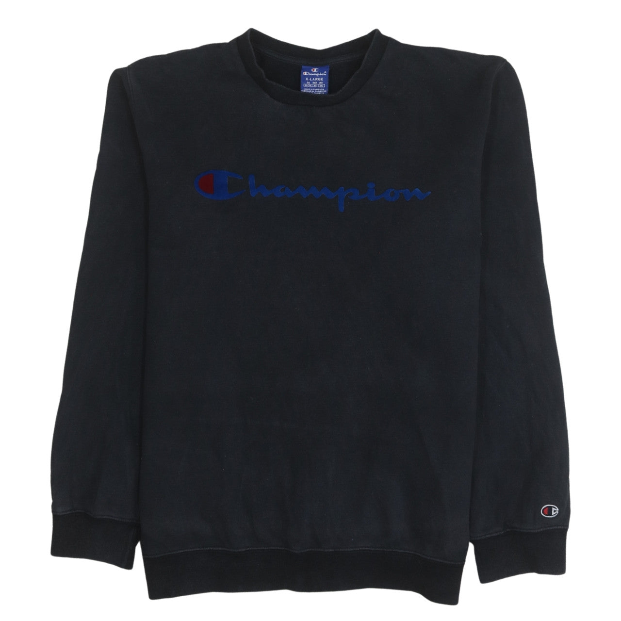 Mens UK Size XL Champion Black Pullover Sweatshirt