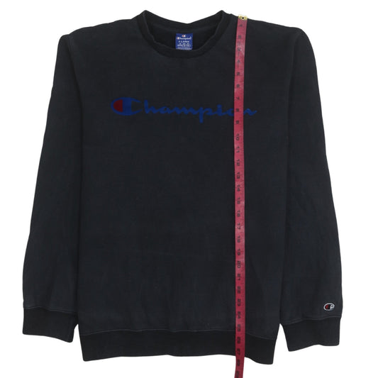 Mens UK Size XL Champion Black Pullover Sweatshirt