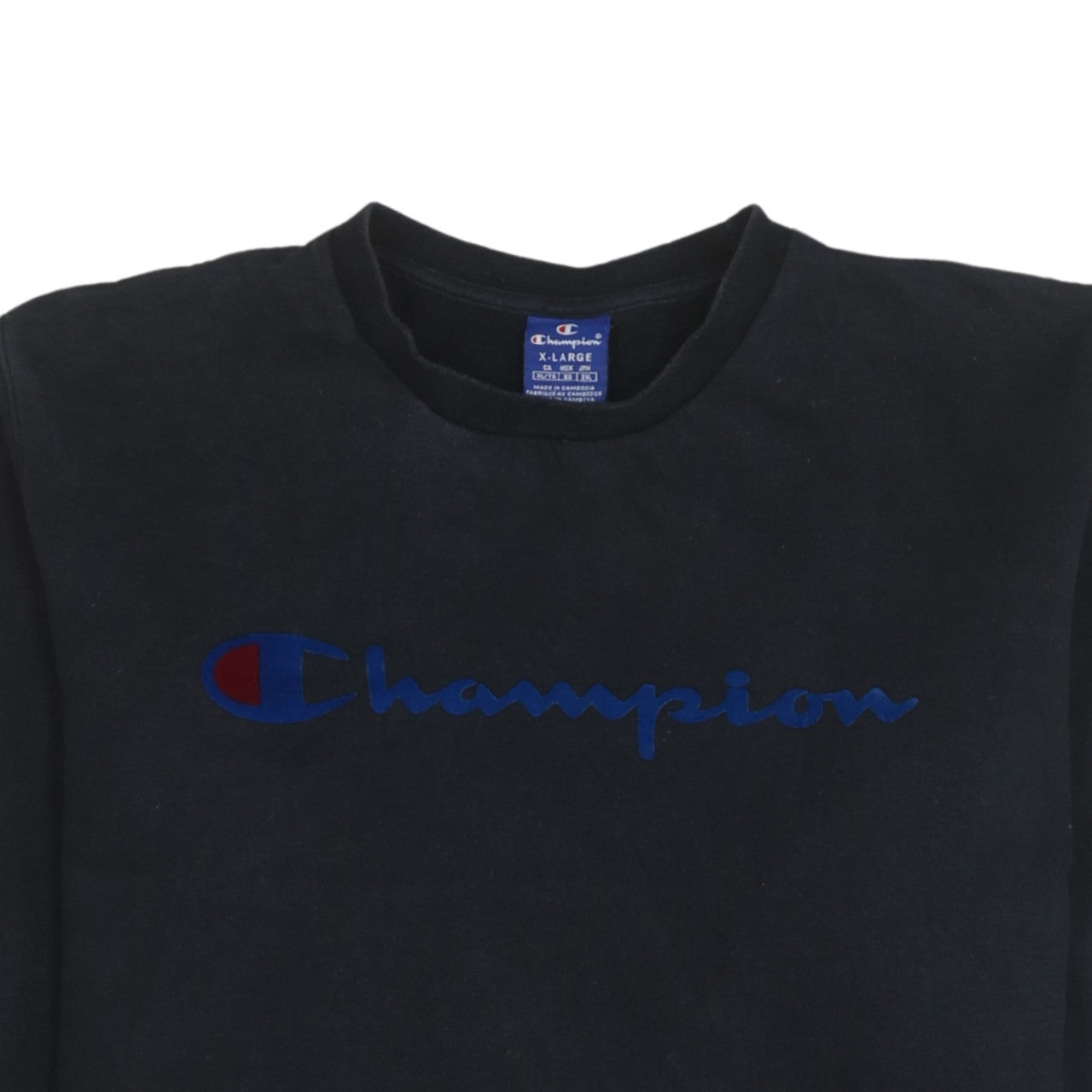 Mens UK Size XL Champion Black Pullover Sweatshirt