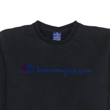 Mens UK Size XL Champion Black Pullover Sweatshirt