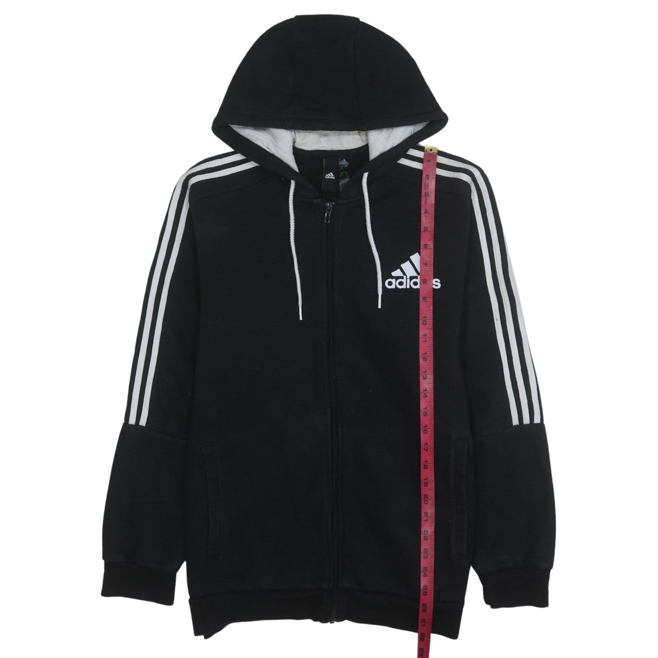 Mens UK Size L Adidas Black Full Zip Hoodie