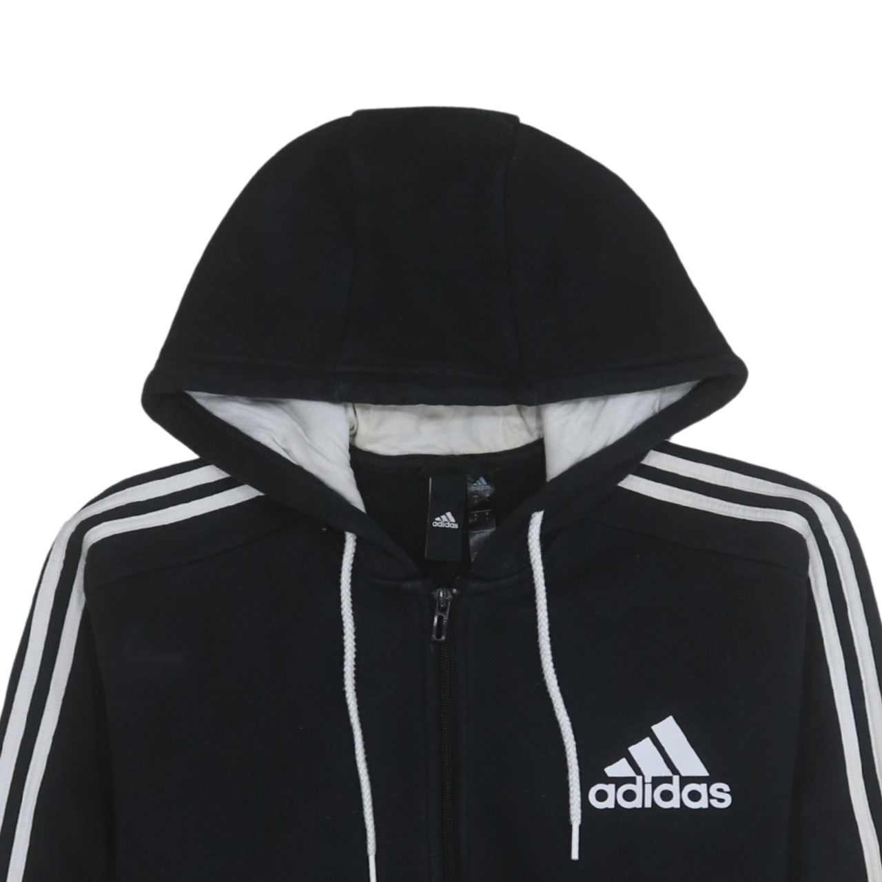 Mens UK Size L Adidas Black Full Zip Hoodie