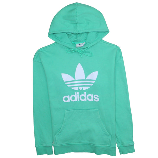 Womens UK Size XS Adidas Green Pullover Hoodie