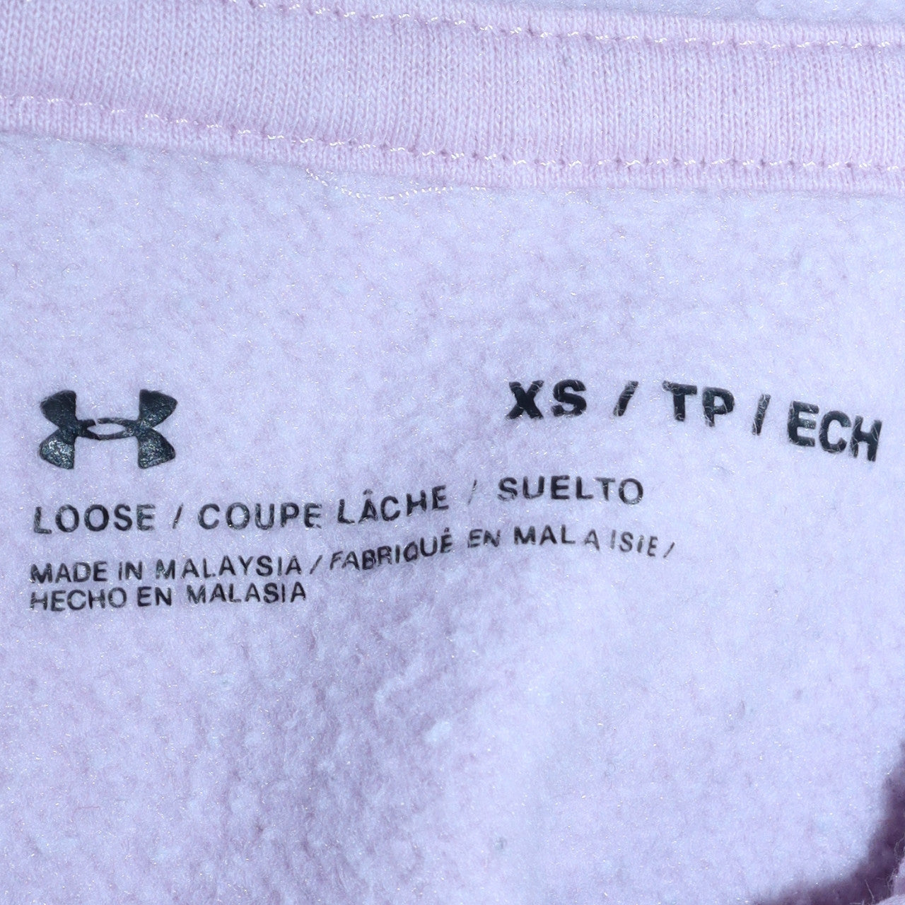 Unisex Adults UK Size XS Under Armour Purple Pullover Hoodie