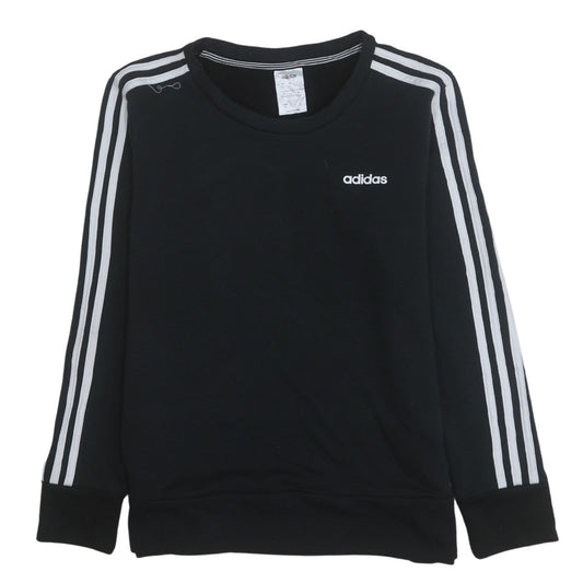 Womens UK Size 12-14 Adidas Black Pullover Sweatshirt