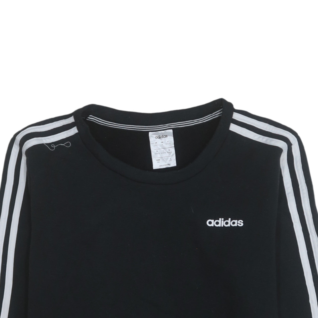Womens UK Size 12-14 Adidas Black Pullover Sweatshirt