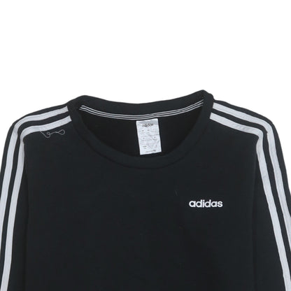 Womens UK Size 12-14 Adidas Black Pullover Sweatshirt
