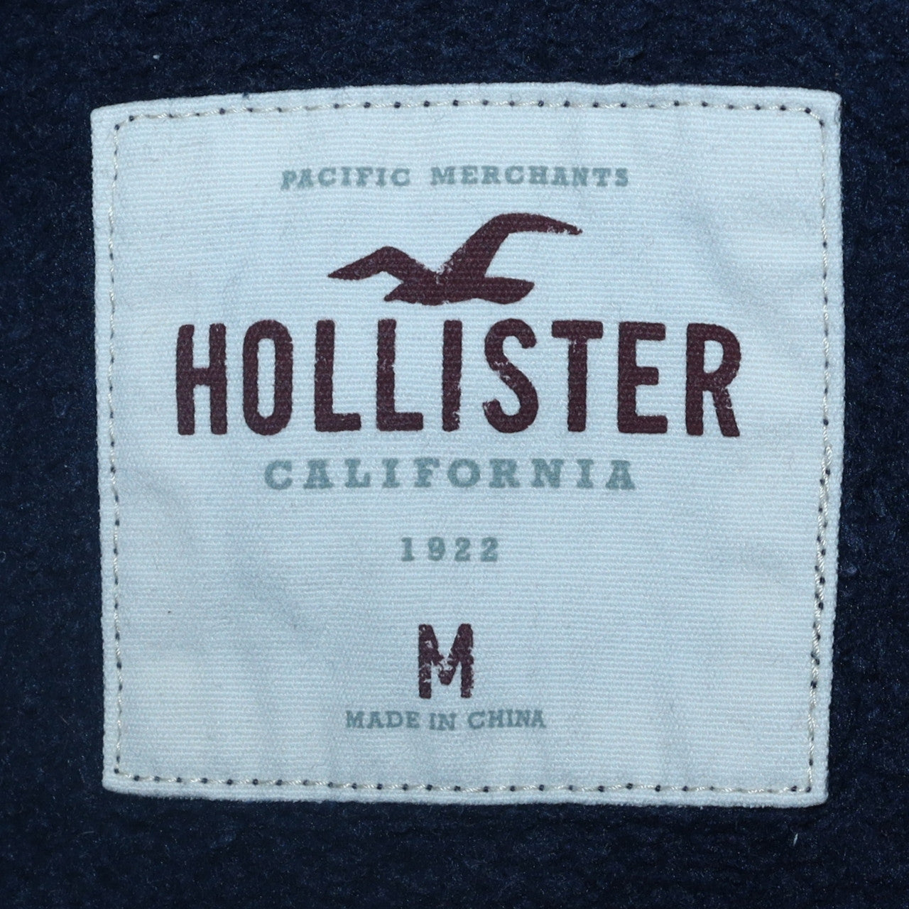 Mens UK Size M Hollister Blue Full Zip Hoodie