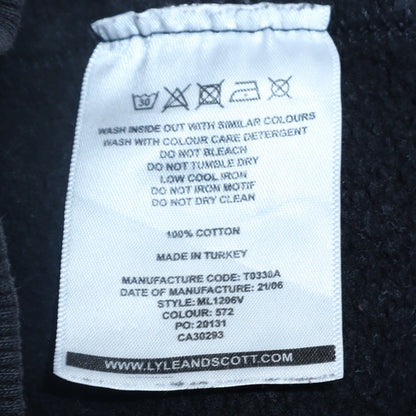 Mens UK Size L Lyle & Scott Black Pullover Hoodie