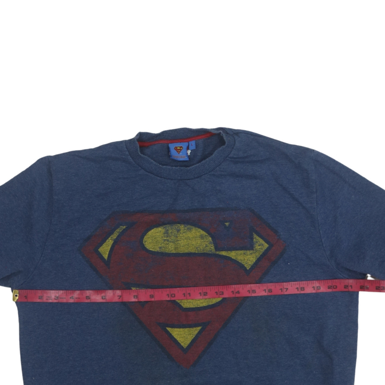Mens UK Size L Superman Blue Pullover Sweatshirt