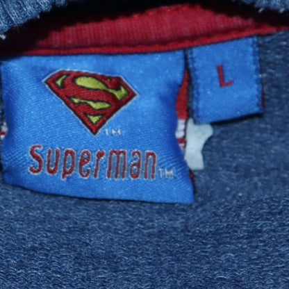 Mens UK Size L Superman Blue Pullover Sweatshirt
