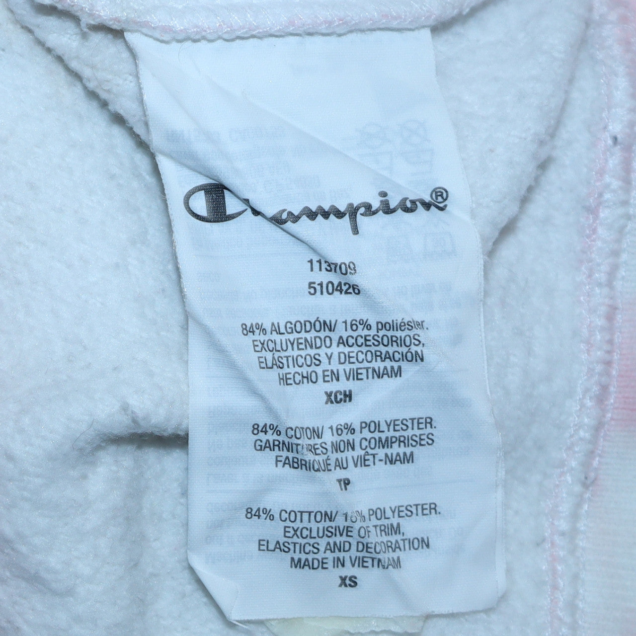 Womens UK Size XS Champion Pink Pullover Hoodie