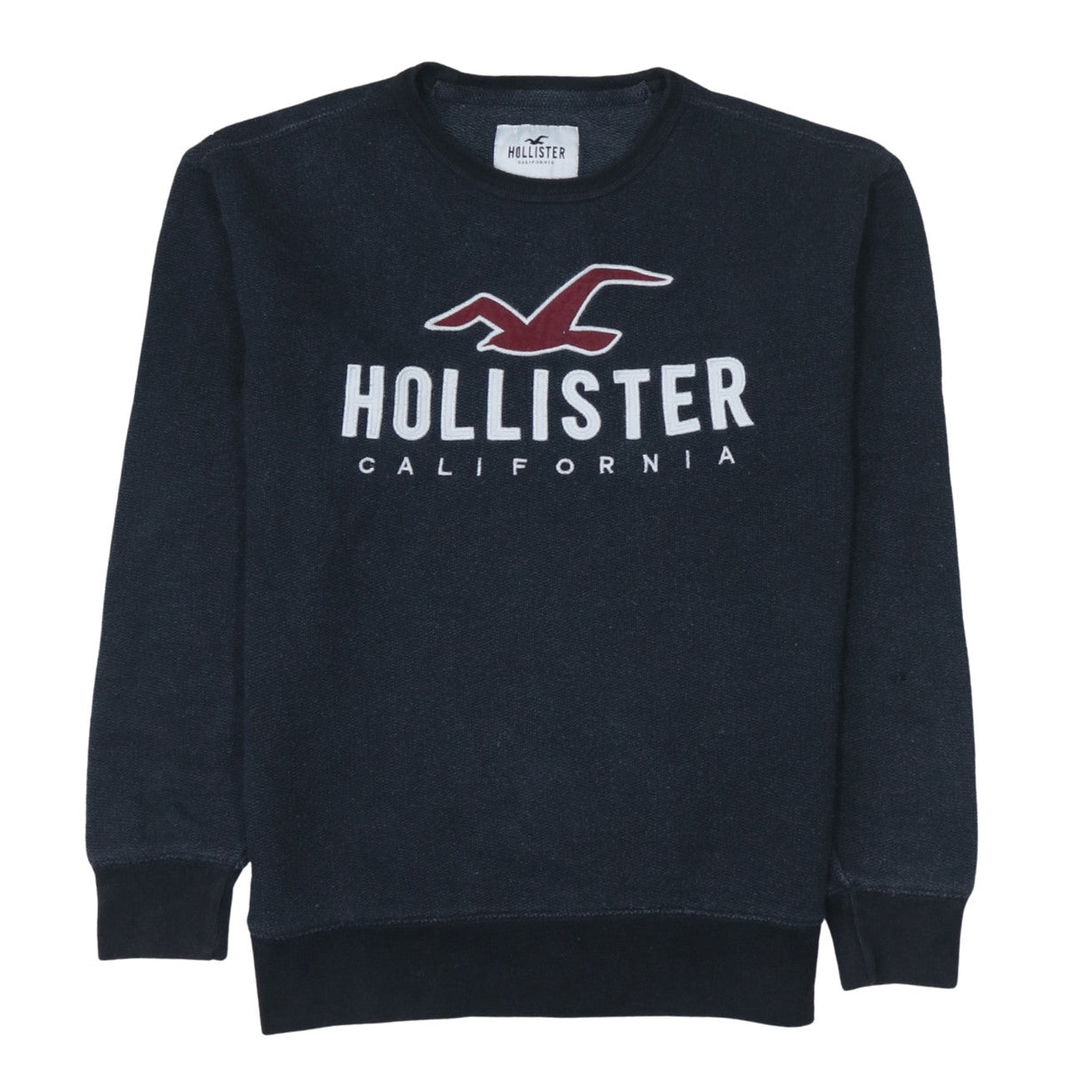 Mens UK Size M Hollister Black Pullover Sweatshirt