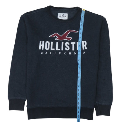 Mens UK Size M Hollister Black Pullover Sweatshirt