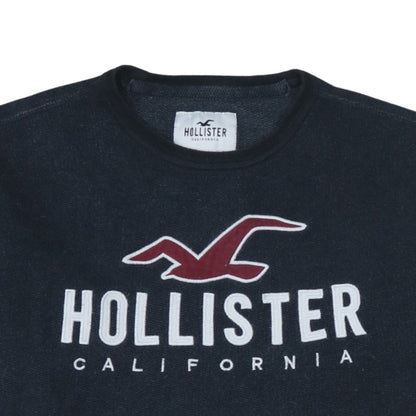 Mens UK Size M Hollister Black Pullover Sweatshirt