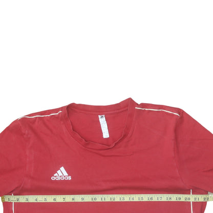 Adidas Men’s Red Cotton Short Sleeve Crew Neck T-Shirt Size L