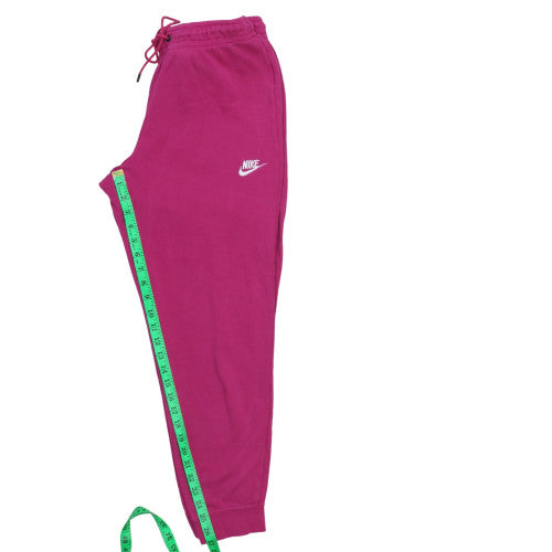 Nike Women's Pink Jogger Sweatpants M Fleece Tapered Fit