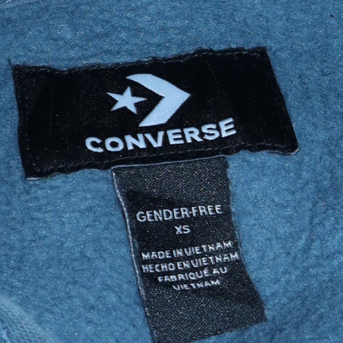 Unisex Adults UK Size XS Converse Blue Pullover Hoodie