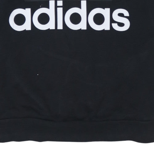 Womens UK Size XS Adidas Black Pullover Hoodie