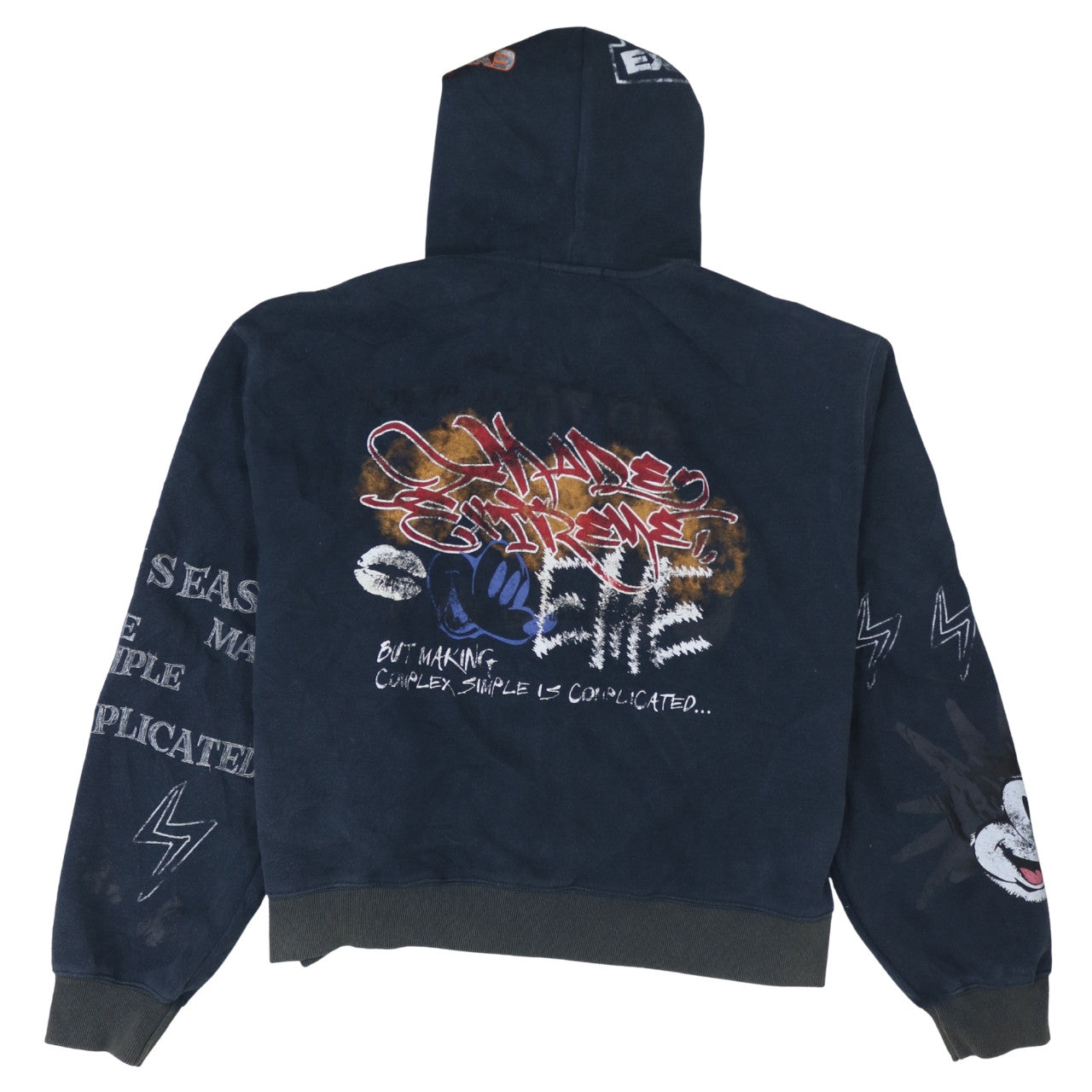 Womens UK Size XL Made Extreme Blue Full Zip Hoodie