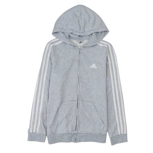 Womens UK Size S Adidas Grey Full Zip Hoodie
