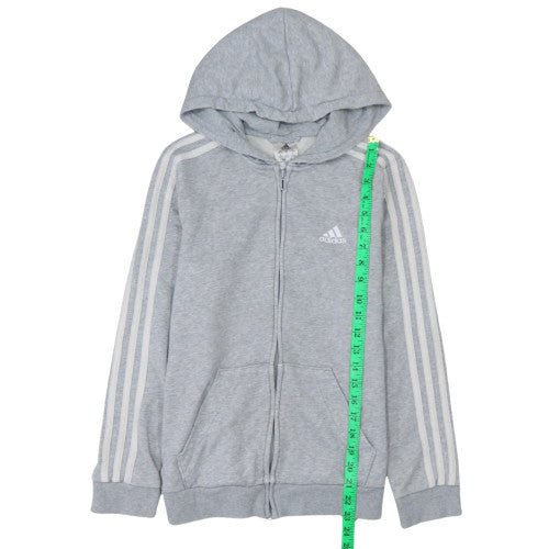 Womens UK Size S Adidas Grey Full Zip Hoodie